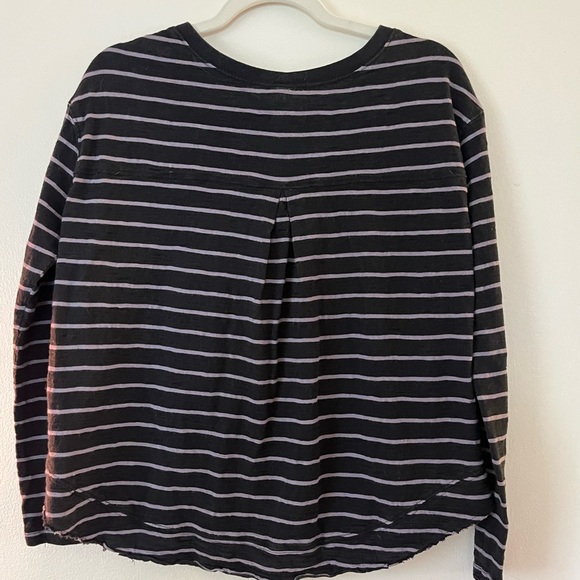 We The Free Black and Gray Striped Top - Picture 2 of 7